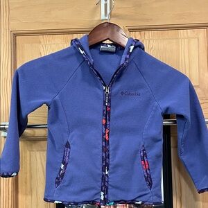 Columbia Kids Purple Hooded Fleece Jacket Sz 4T